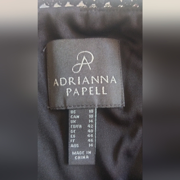 💛 Limited Time Sale💛Adrianna Papell Black and Purple Floral Midi Dress - Picture 11 of 12